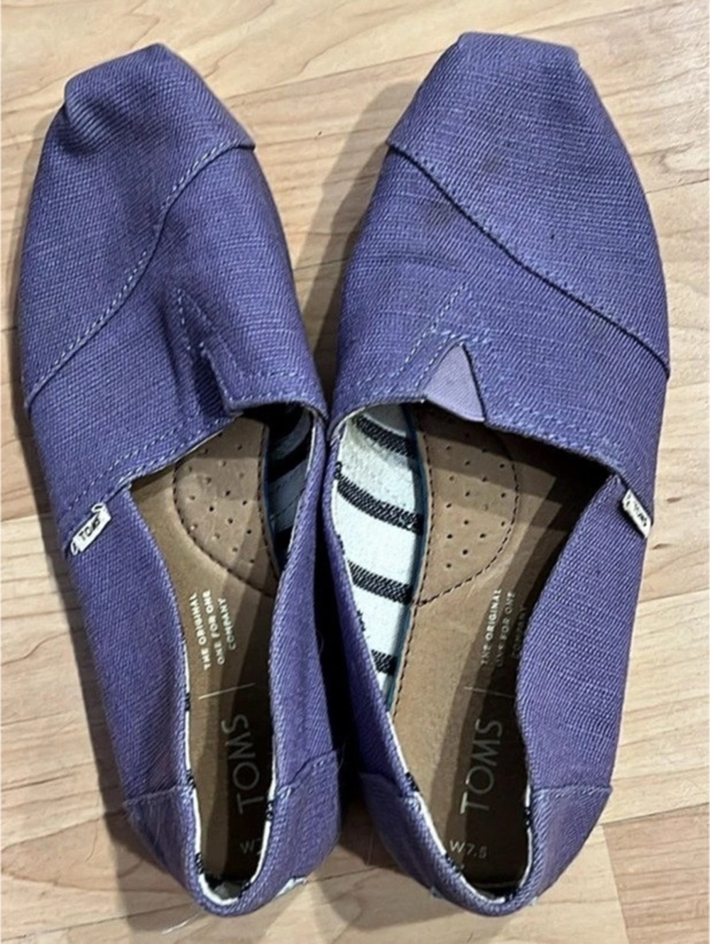 TOMS Alpargata Classic Slip-On Purple Espadrille Flats US 7.5